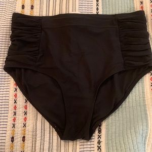 Ava Viv High Waisted Bikini Bottoms Black